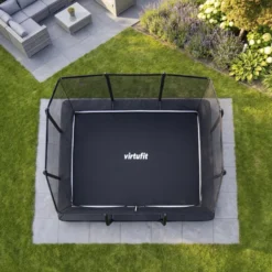 VirtuFit Premium Inground Trampoline met Veiligheidsnet - Zwart - 213 x 305 cm