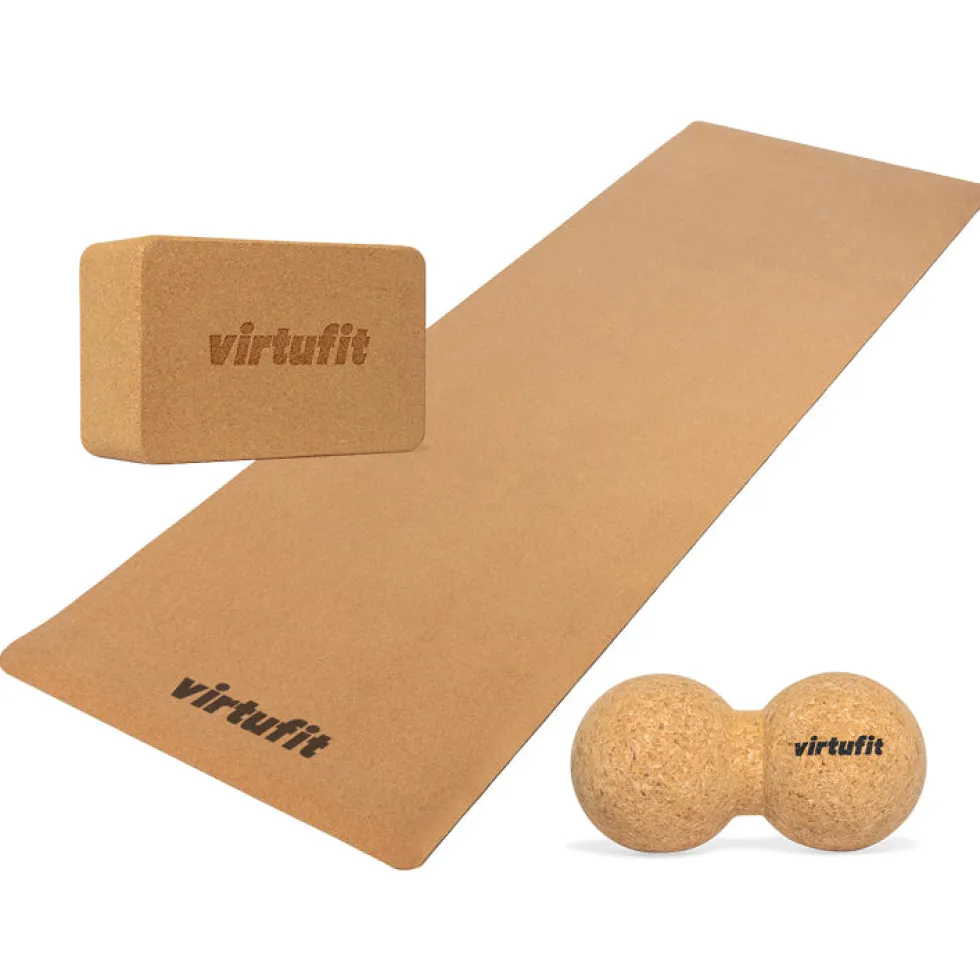 VirtuFit Premium Kurk Yoga Kit - 3-Delig - Ecologisch