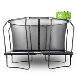 VirtuFit Premium Rechthoekige Trampoline met Veiligheidsnet - Zwart - 244 x 366 cm - Gratis trap