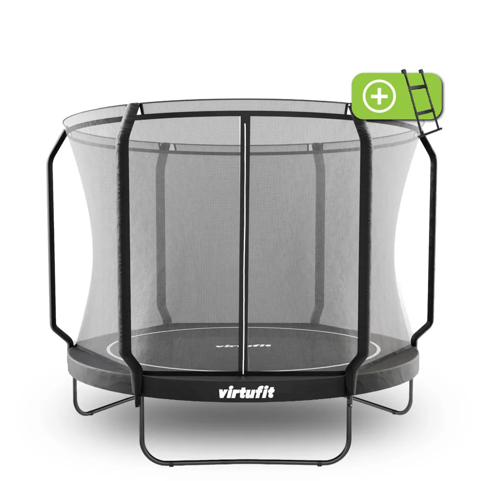 VirtuFit Premium Trampoline met Veiligheidsnet - Zwart - 305 cm