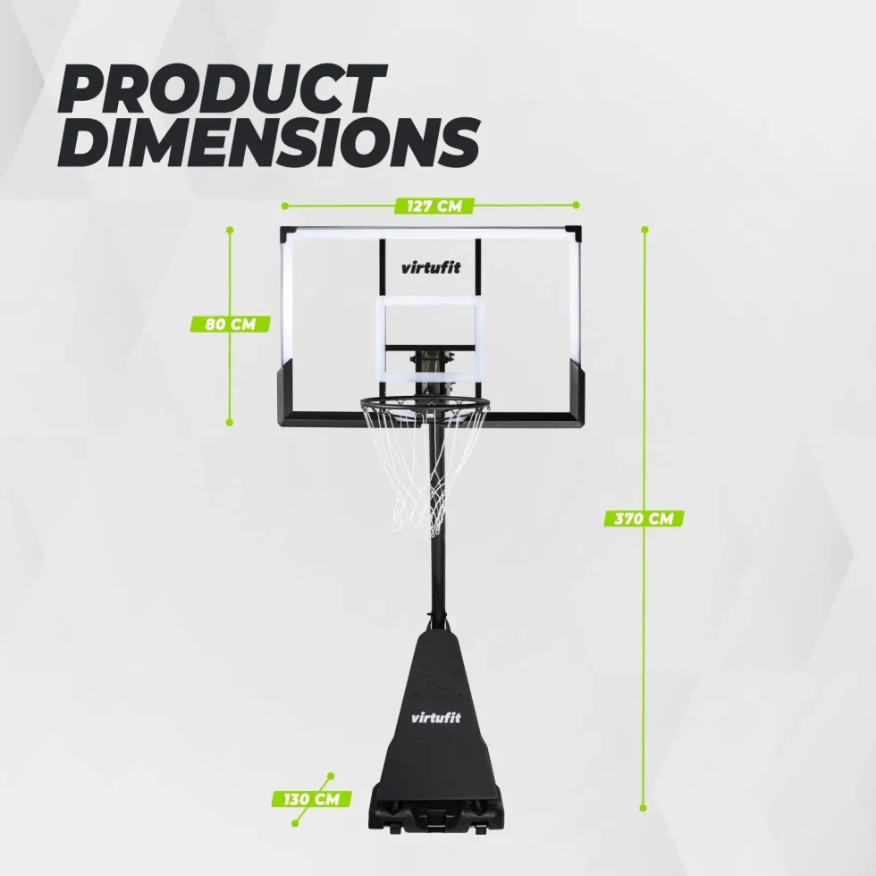 VirtuFit Premium Verstelbare Basketbalpaal - 245 tot 305 cm