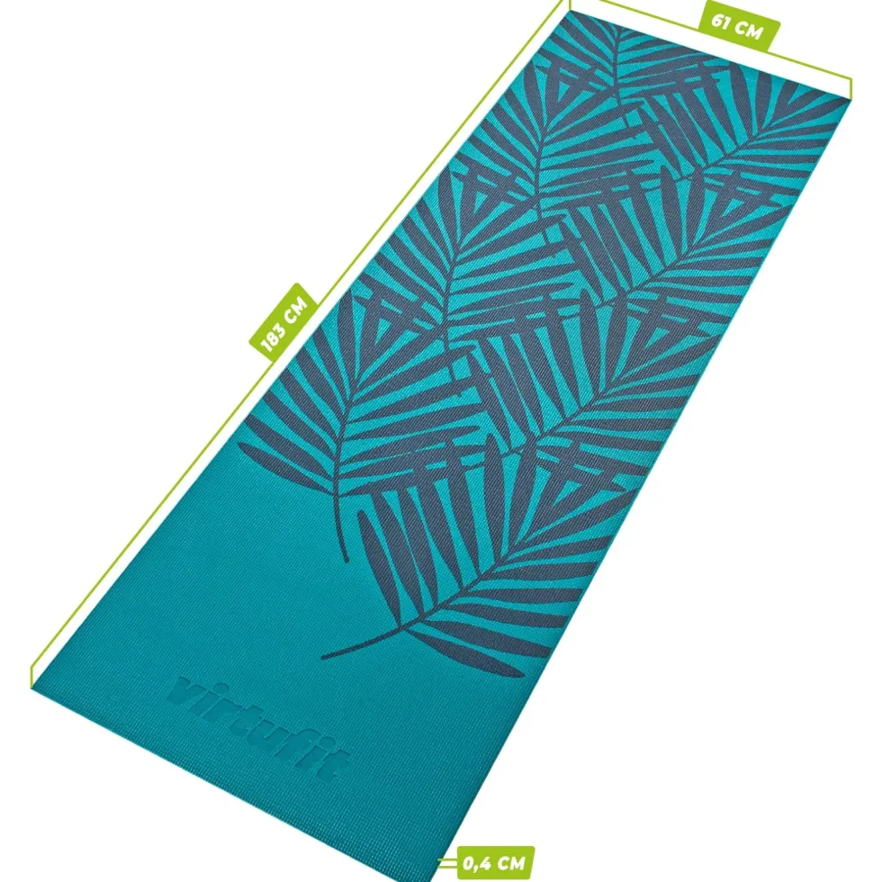 VirtuFit Premium Yogamat - 183 x 61 x 0,4 cm - Ocean Green Forest