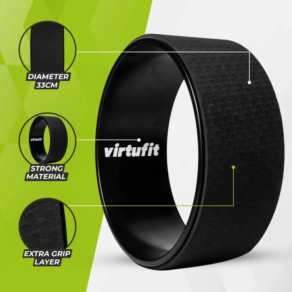 VirtuFit Premium Yoga Wiel - 33 cm - Onyx Black