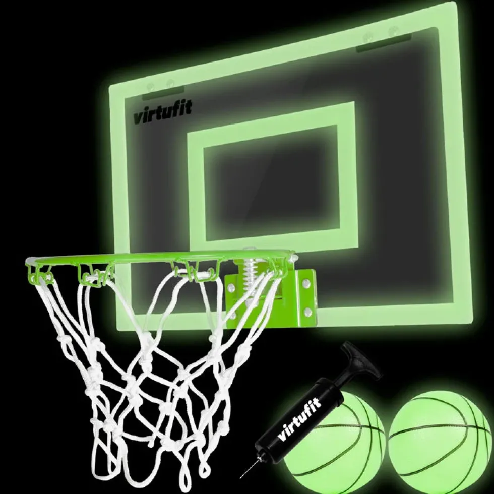 VirtuFit Pro Mini Basketbalbord met 2 Ballen en Pomp - Glow In the Dark