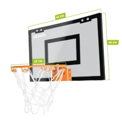 VirtuFit Pro Mini Basketbalbord met 2 Ballen en Pomp - Zwart