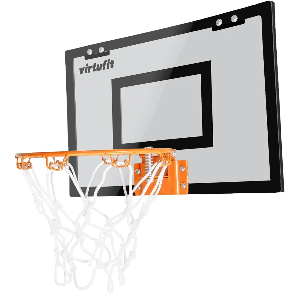 VirtuFit Pro Mini Basketbalbord met 2 Ballen en Pomp - Zwart