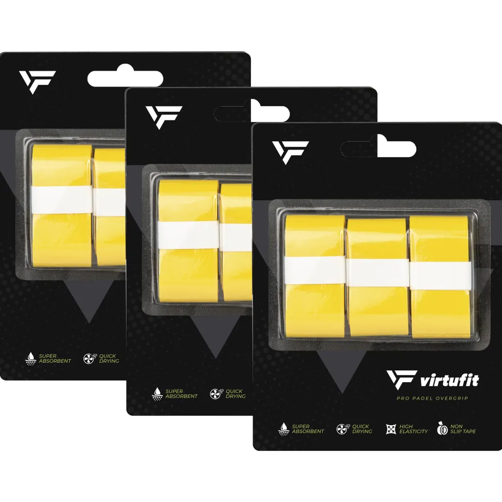 VirtuFit Pro Padel Overgrip - Geel - 9 Stuks
