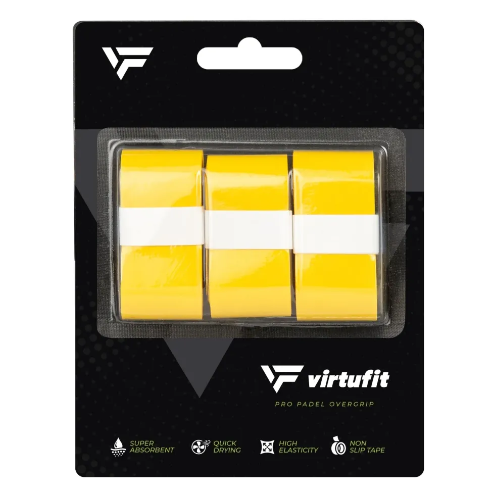VirtuFit Pro Padel Overgrip - Geel - 9 Stuks