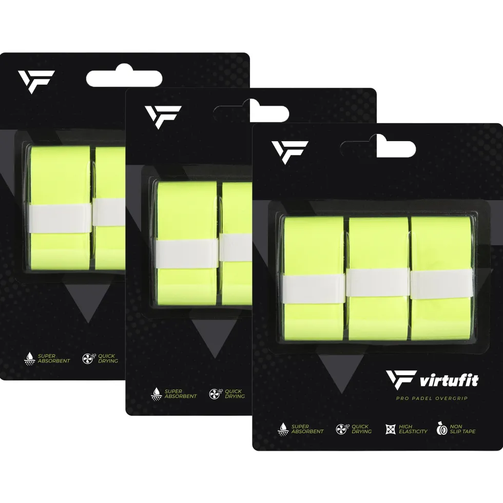 VirtuFit Pro Padel Overgrip - Neon Groen - 9 Stuks