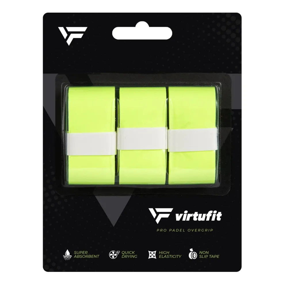 VirtuFit Pro Padel Overgrip - Neon Groen - 9 Stuks