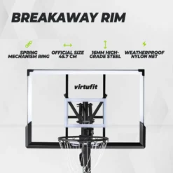 VirtuFit Pro Verstelbare Basketbalpaal - 150 tot 305 cm