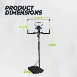 VirtuFit Pro Verstelbare Basketbalpaal - 150 tot 305 cm