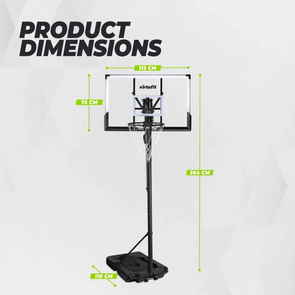 VirtuFit Pro Verstelbare Basketbalpaal - 150 tot 305 cm