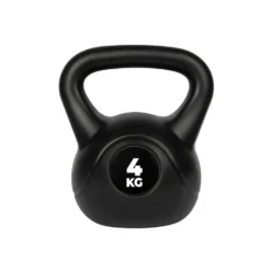 VirtuFit PVC Kettlebell - 4 kg - Zwart