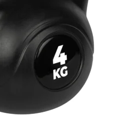 VirtuFit PVC Kettlebell - 4 kg - Zwart
