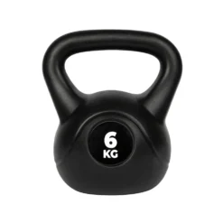 VirtuFit PVC Kettlebell - 6 kg - Zwart