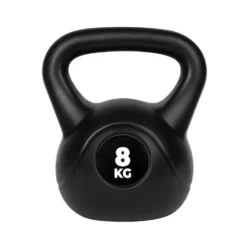 VirtuFit PVC Kettlebell - 8 kg - Zwart