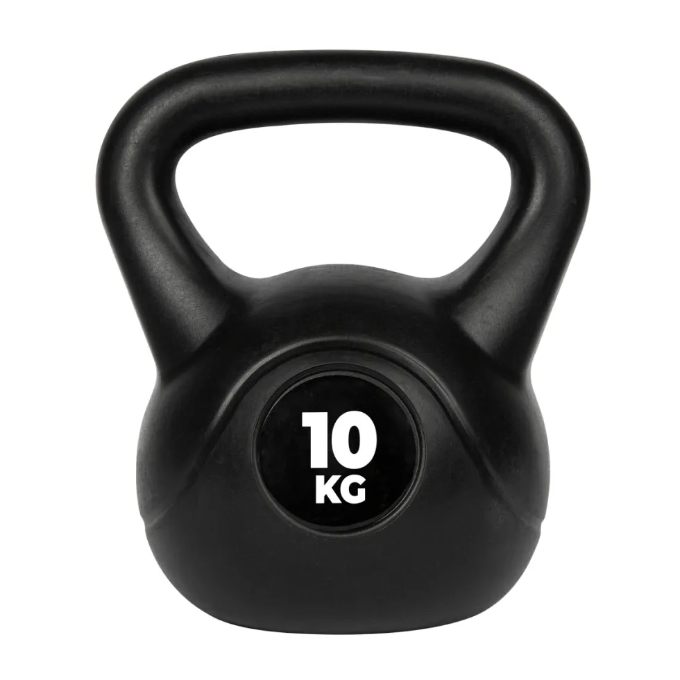 VirtuFit PVC Kettlebell - 10 kg - Zwart