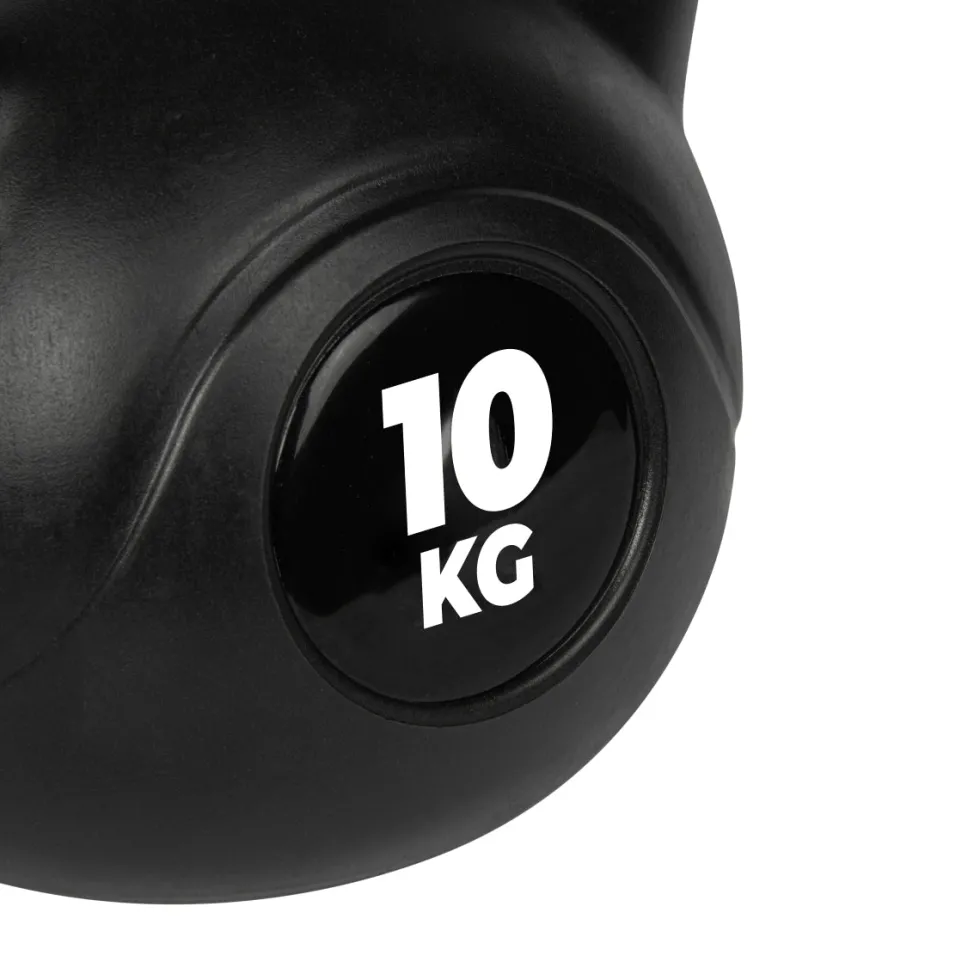 VirtuFit PVC Kettlebell - 10 kg - Zwart