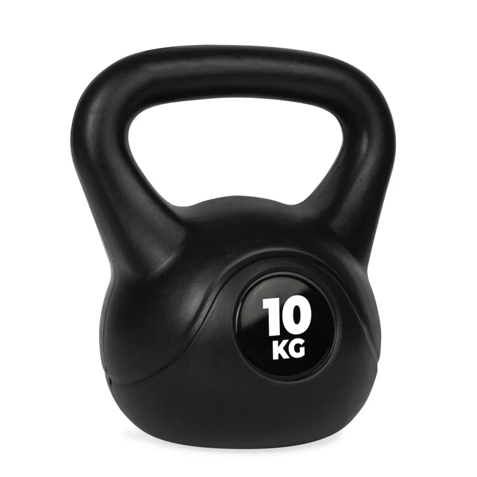 VirtuFit PVC Kettlebell - 10 kg - Zwart