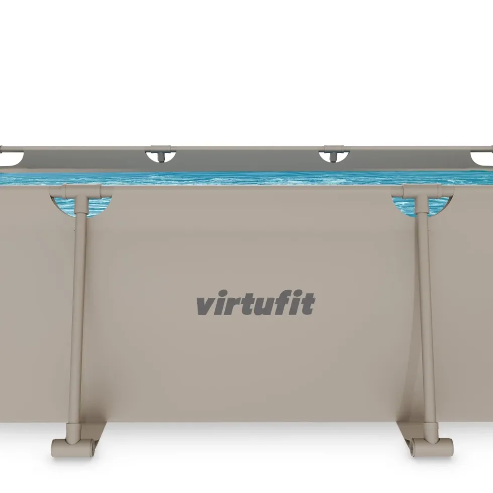 VirtuFit Rechthoekig Zwembad - 300 x 210 x 66 cm - Beige - Inclusief Filterpomp
