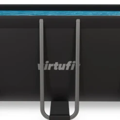 VirtuFit Rechthoekig Zwembad 400 x 200 x 122 cm - Antraciet - Inclusief Filterpomp