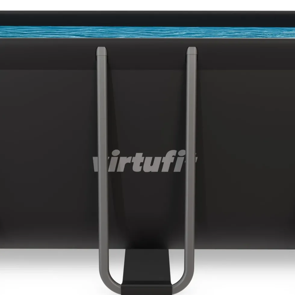 VirtuFit Rechthoekig Zwembad 400 x 200 x 122 cm - Antraciet - Inclusief Filterpomp