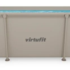 VirtuFit Rechthoekig Zwembad - 260 x 180 x 66 cm - Beige - Inclusief Filterpomp
