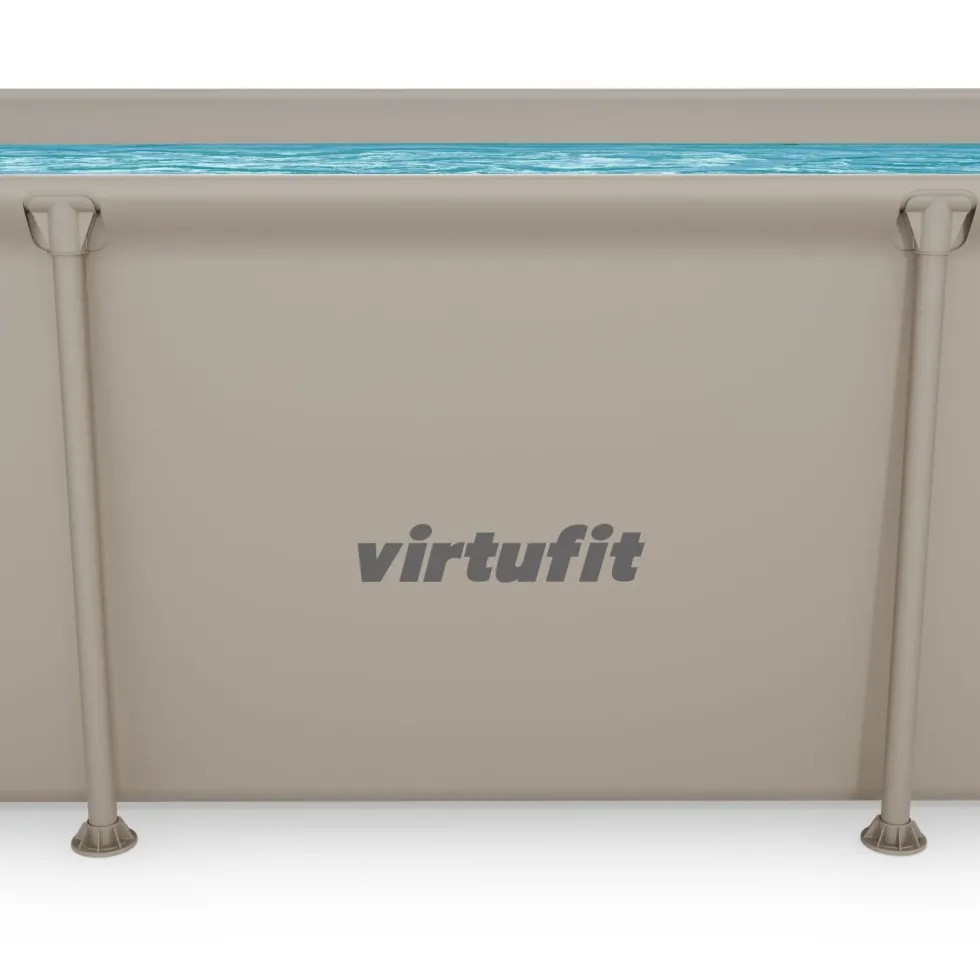 VirtuFit Rechthoekig Zwembad - 260 x 180 x 66 cm - Beige - Inclusief Filterpomp
