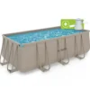 VirtuFit Rechthoekig Zwembad 400 x 200 x 122 cm - Beige - Inclusief Filterpomp