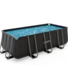 VirtuFit Rechthoekig Zwembad 400 x 200 x 122 cm - Antraciet