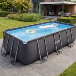 VirtuFit Rechthoekig Zwembad 400 x 200 x 122 cm - Antraciet