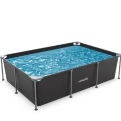 VirtuFit Rechthoekig Zwembad - 260 x 180 x 66 cm - Antraciet
