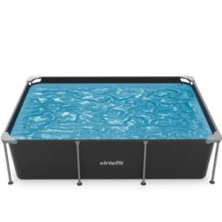 VirtuFit Rechthoekig Zwembad - 260 x 180 x 66 cm - Antraciet - Compleet Pakket