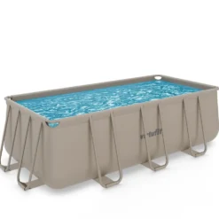 VirtuFit Rechthoekig Zwembad 400 x 200 x 122 cm - Beige - Compleet Pakket