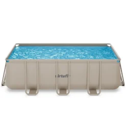VirtuFit Rechthoekig Zwembad 400 x 200 x 122 cm - Beige - Compleet Pakket