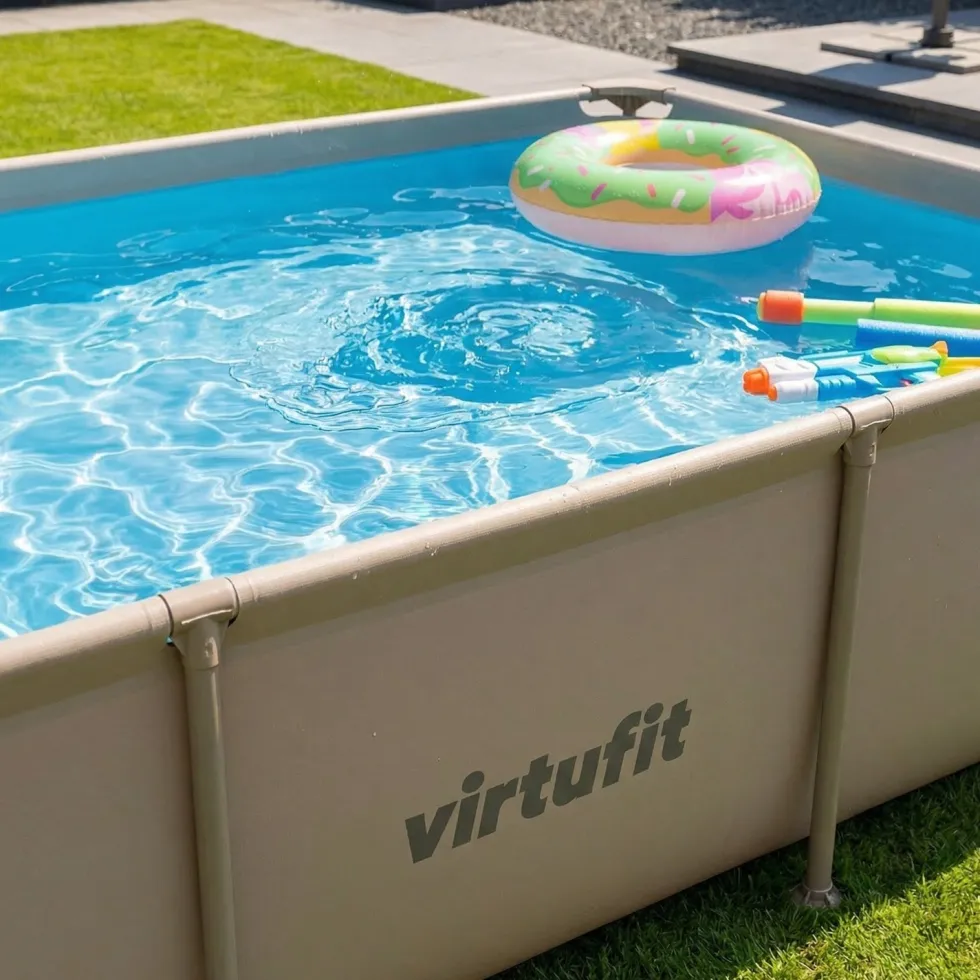 VirtuFit Rechthoekig Zwembad - 260 x 180 x 66 cm - Beige
