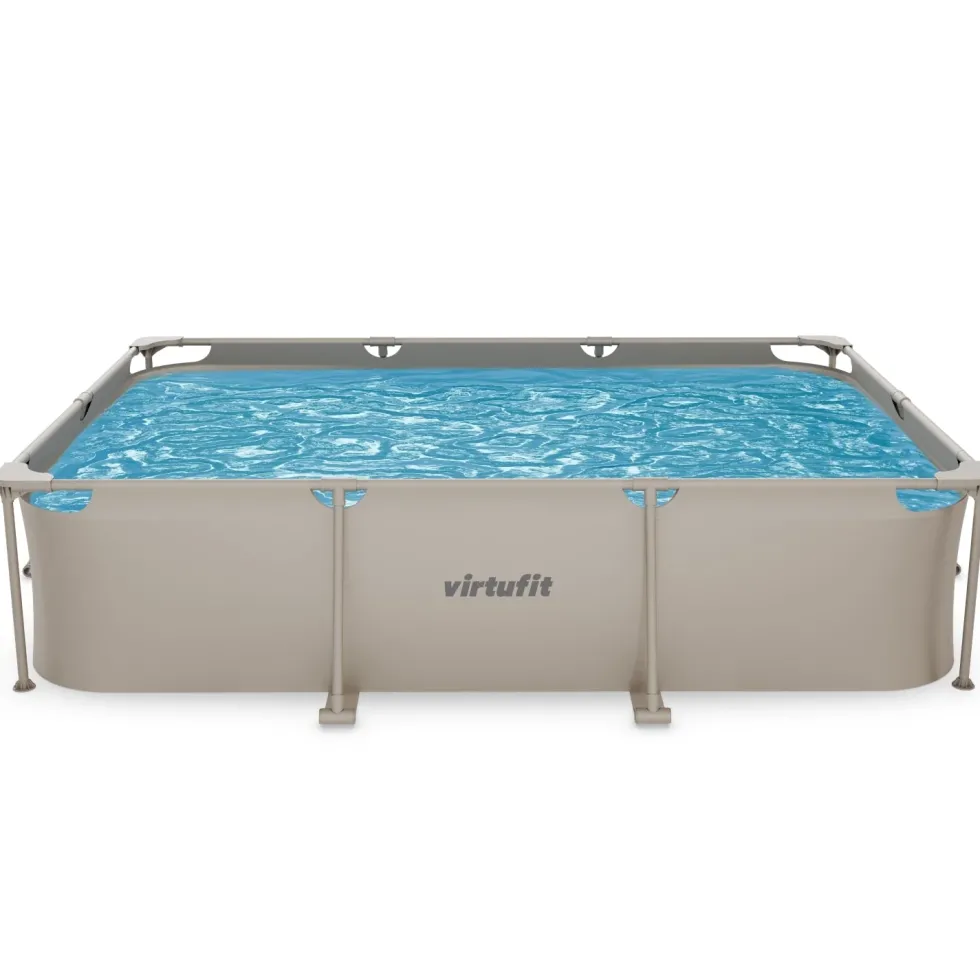 VirtuFit Rechthoekig Zwembad - 300 x 210 x 66 cm - Beige - Compleet Pakket