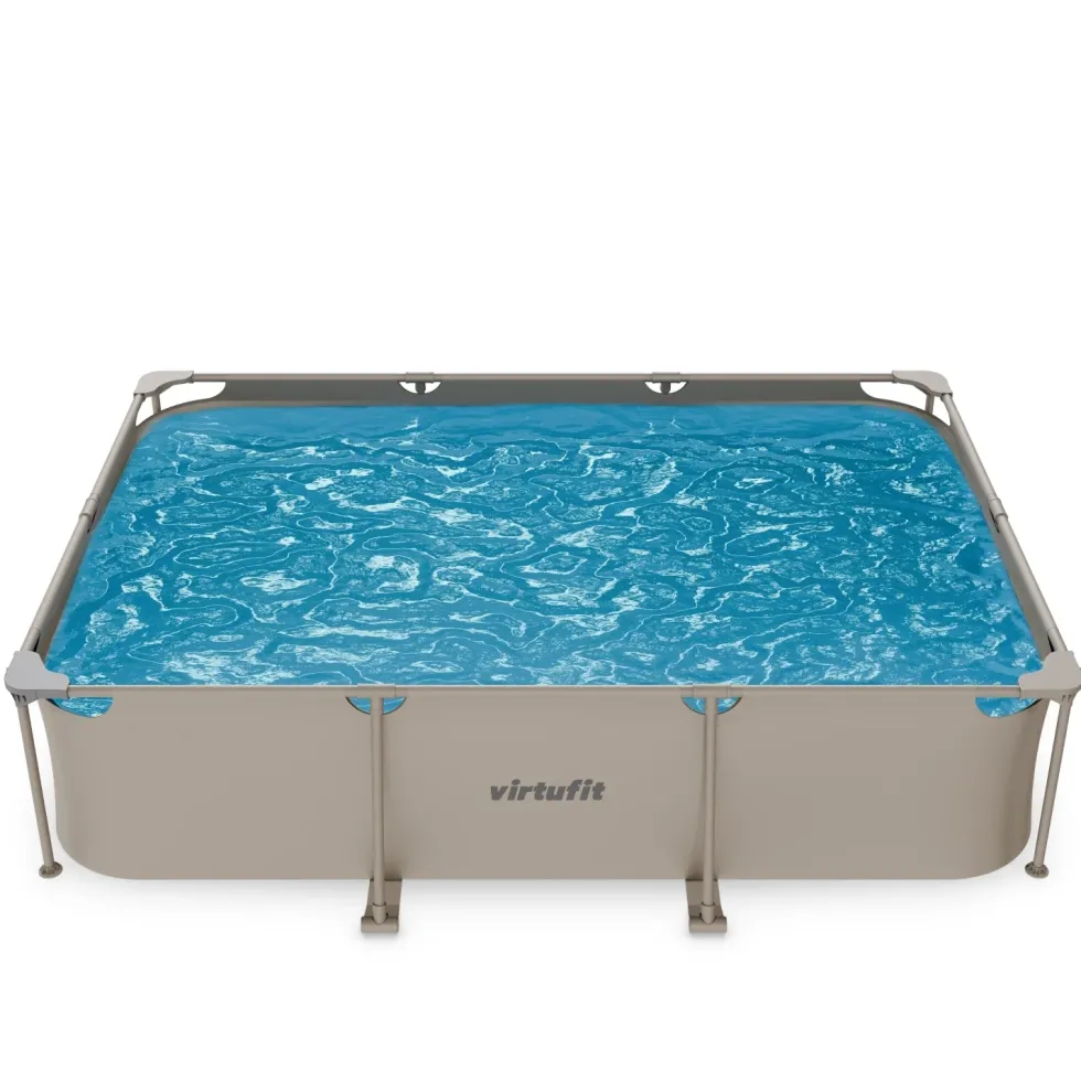 VirtuFit Rechthoekig Zwembad - 300 x 210 x 66 cm - Beige - Compleet Pakket