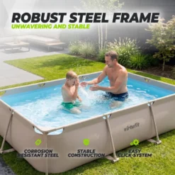 VirtuFit Rechthoekig Zwembad - 300 x 210 x 66 cm - Beige - Compleet Pakket