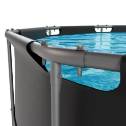 VirtuFit Rond Zwembad - Ø366 x 100 cm - Antraciet - Inclusief Filterpomp
