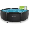 VirtuFit Rond Zwembad - Ø244 x 76 cm - Antraciet - Inclusief Filterpomp