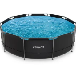 VirtuFit Rond Zwembad - Ø366 x 100 cm - Antraciet