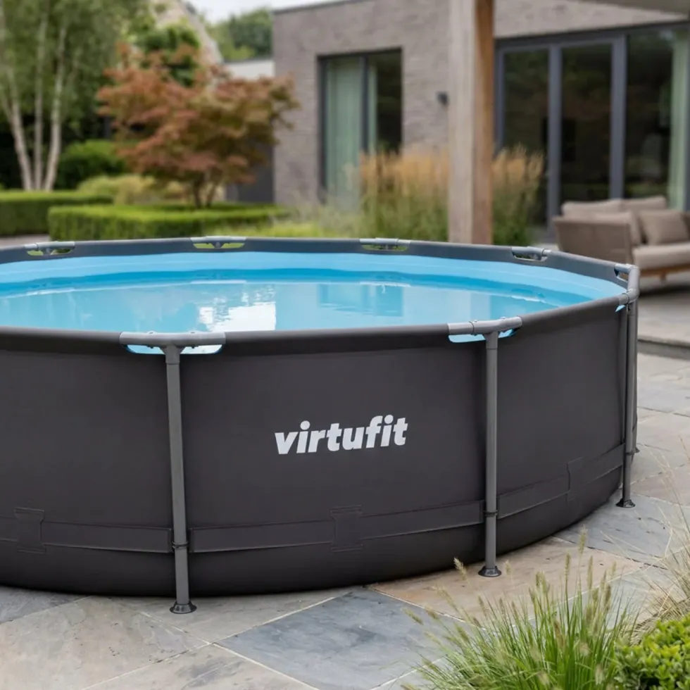 VirtuFit Rond Zwembad - Ø244 x 76 cm - Antraciet