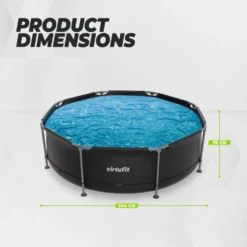 VirtuFit Rond Zwembad - Ø244 x 76 cm - Antraciet