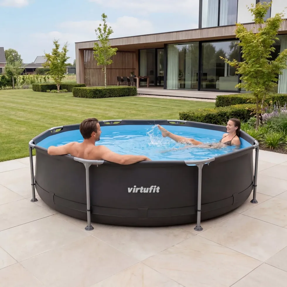 VirtuFit Rond Zwembad - Ø305 x 76 cm - Antraciet