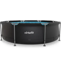 VirtuFit Rond Zwembad Ø244x 76 cm - Antraciet - Compleet pakket