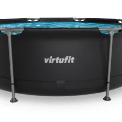 VirtuFit Rond Zwembad Ø244x 76 cm - Antraciet - Compleet pakket