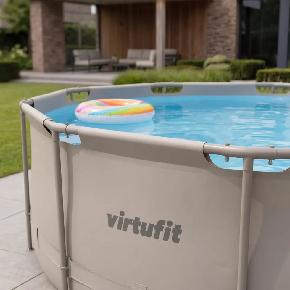 VirtuFit Rond Zwembad - Ø366 x 100 cm - Beige - Inclusief Filterpomp