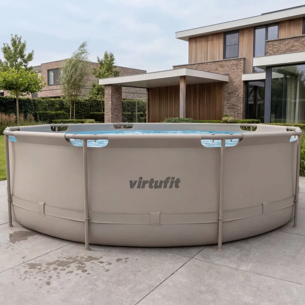 VirtuFit Rond Zwembad - Ø366 x 100 cm - Beige - Inclusief Filterpomp